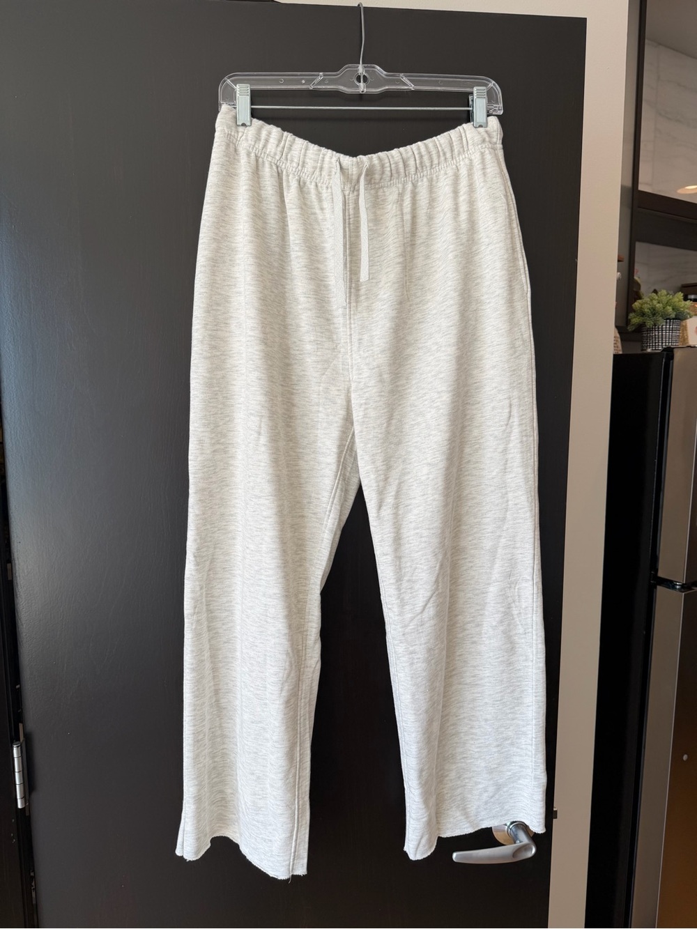 Light Gray Cozy Wide Leg Sweatpants - Medium